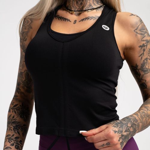 Dámský top se stahovací šňůrkou Gym Glamour  Black 445