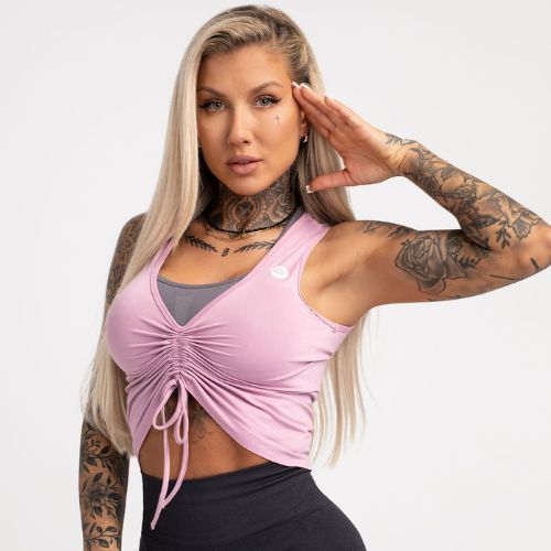 Dámský top se stahovací šňůrkou Gym Glamour  Pink 447