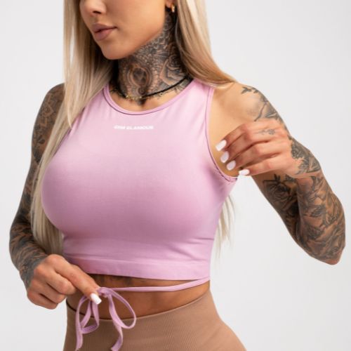 Dámský top vázací Gym Glamour  Pink 442