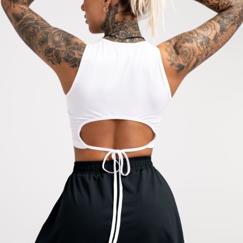 Dámský top vázací Gym Glamour  White 441