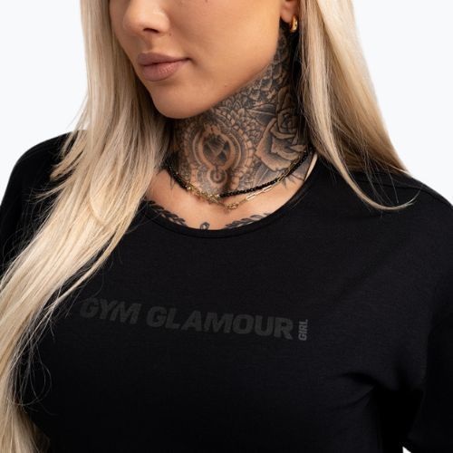 Dámské sportovní tričko Gym Glamour V Black 421