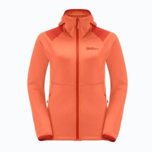 Dámská trekingová mikina Jack Wolfskin  Kolbenberg Hooded FZ oranžová 1711071