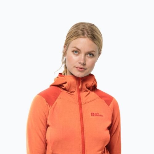 Dámská trekingová mikina Jack Wolfskin  Kolbenberg Hooded FZ oranžová 1711071