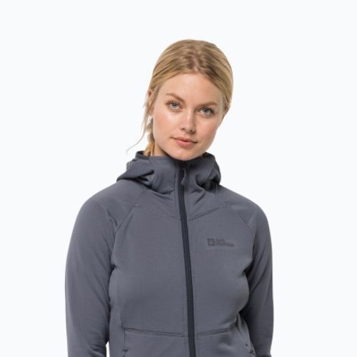 Dámská trekingová mikina Jack Wolfskin  Kolbenberg Hooded FZ šedá 1711071