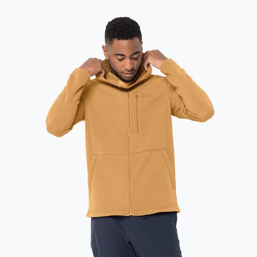 Pánská trekingová mikina Jack Wolfskin Modesto Hooded žlutá 1706493