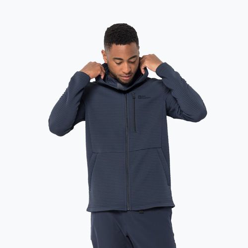 Pánská trekingová mikina Jack Wolfskin Modesto Hooded černá 1706493