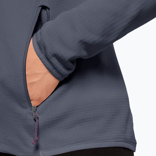 Dámská trekingová mikina Jack Wolfskin Peak Grid Fleece šedá 1710351