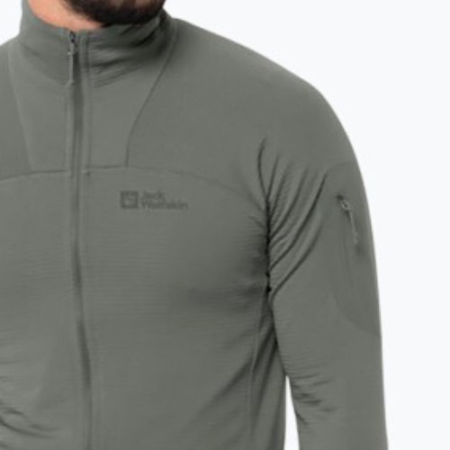 Pánská trekingová mikina Jack Wolfskin Prelight FZ zelená 1711001
