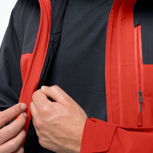 Pánská nepromokavá bunda Jack Wolfskin Go Hike červená 1114051