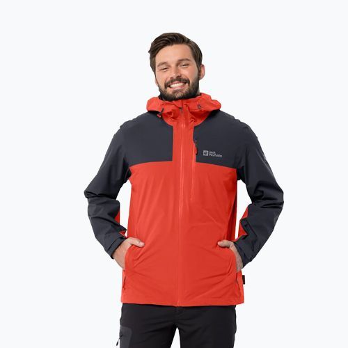 Pánská nepromokavá bunda Jack Wolfskin Go Hike červená 1114051