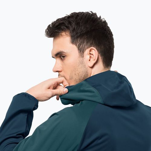 Pánská softshellová bunda Jack Wolfskin Feldberg Hoody tmavě modrá 1306922