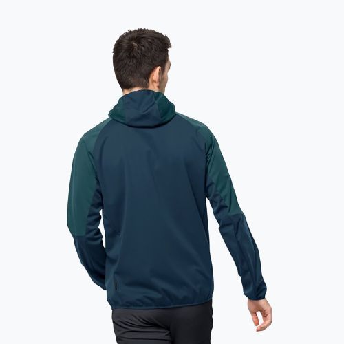 Pánská softshellová bunda Jack Wolfskin Feldberg Hoody tmavě modrá 1306922