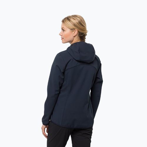 Dámská softshellová bunda Jack Wolfskin Bornberg Hoody tmavě modrá 1307691