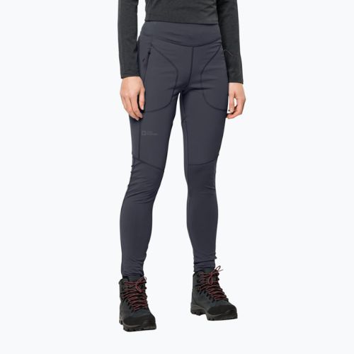 Dámské trekingové legíny Jack Wolfskin Salmaser Tights šedé1507781