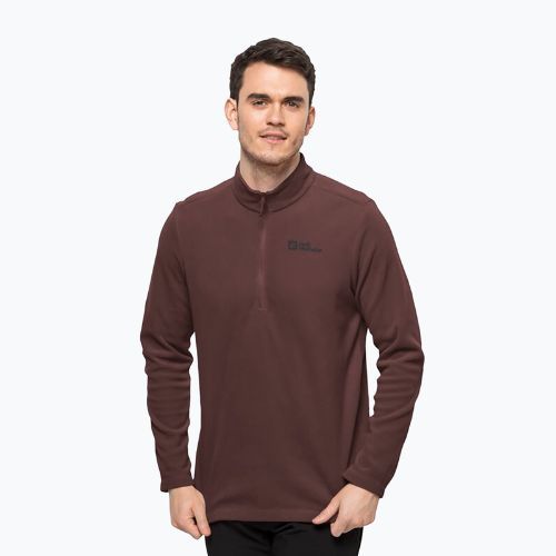 Pánská trekingová mikina Jack Wolfskin Taunus HZ bordó 1709522