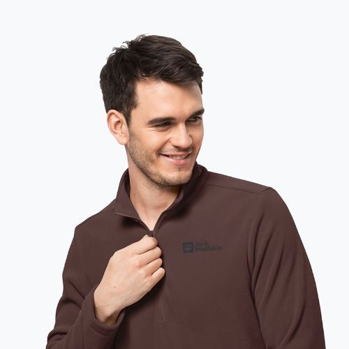 Pánská trekingová mikina Jack Wolfskin Taunus HZ bordó 1709522
