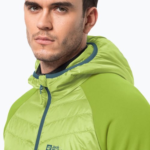 Pánská hybridní bunda Jack Wolfskin Routeburn Pro Hybrid zelená 1710511