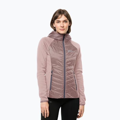 Dámská hybridní bunda Jack Wolfskin Routeburn Pro Hybrid růžová1710861