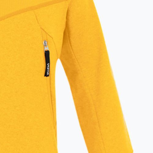 Salewa dětská fleecová mikina Agner Melange PL FZ Hoody žlutá 00-0000027768