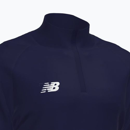 Pánská fotbalová mikina New Balance Training 1/4 Zip Knitted tmavě modrá NBEMT9035