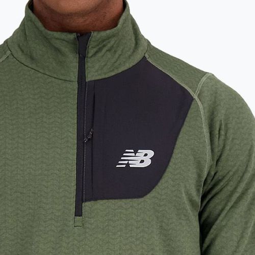 Pánské tričko New Balance Top NB Heat Grid Half Zip šedé NBMT23252DO1