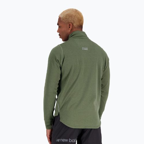 Pánské tričko New Balance Top NB Heat Grid Half Zip šedé NBMT23252DO1