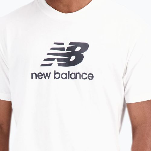 Pánské tričko New Balance Essentials Stacked Logo Co bílé NBMT31541WT