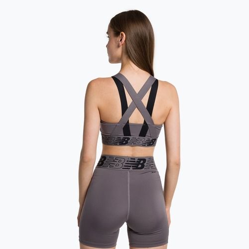 Fitness podprsenka New Balance Relentless Crop šedá NBWB31175ZNC