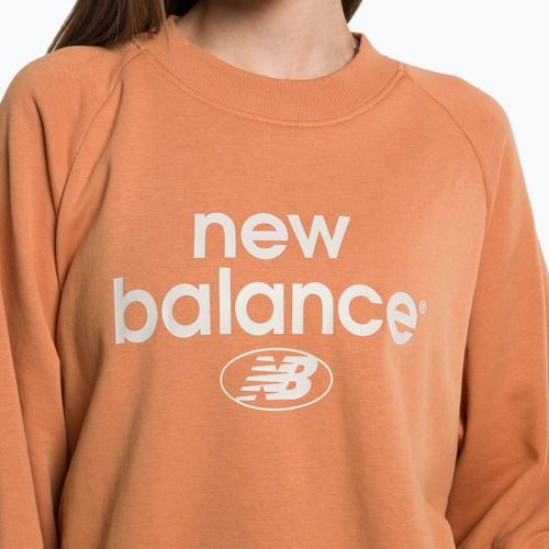 Dámská sportovní mikina New Balance Essentials Reimagined Archive French Terry Crewneck hnědá NBWT31508