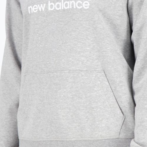 Dámská sportovní mikina New Balance Essentials Stacked Logo French Terry Hoodie šedá NBWT31533