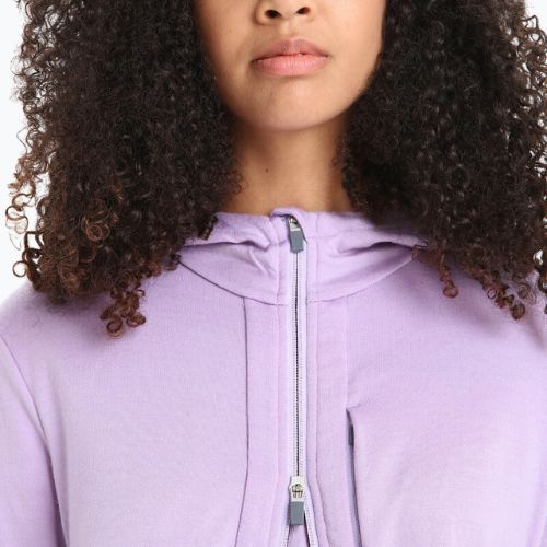 Icebreaker dámská trekingová bunda Quantum III LS Zip Hood purple 0A59JW