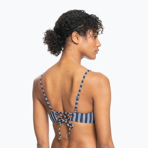 Horní díl plavek ROXY Into The Sun Athletic Triangle 2021 mood indigo novela stripe vert