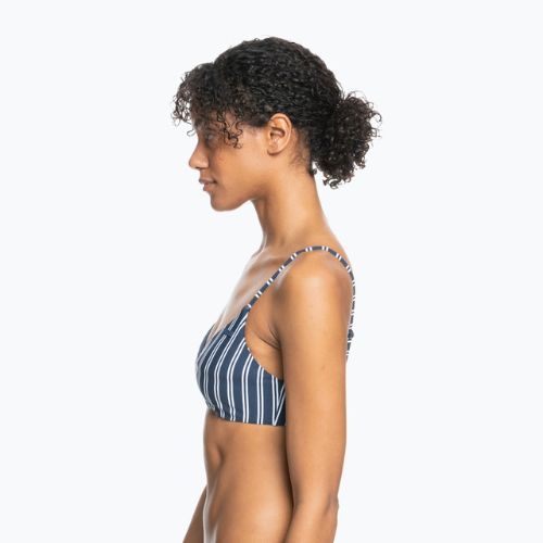 Horní díl plavek ROXY Into The Sun Athletic Triangle 2021 mood indigo novela stripe vert