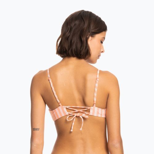 Horní díl plavek ROXY Into The Sun Athletic Triangle 2021 papaya punch novelta stripe h