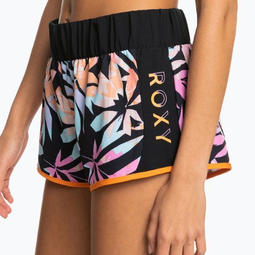 Dámské plavecké šortky ROXY Active 2021 anthracite zebra jungle