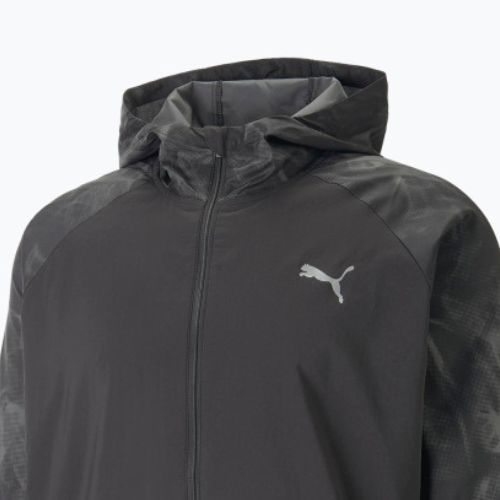 Pánská běžecká bunda PUMA Run Favorite Aop Woven černá 523389 01