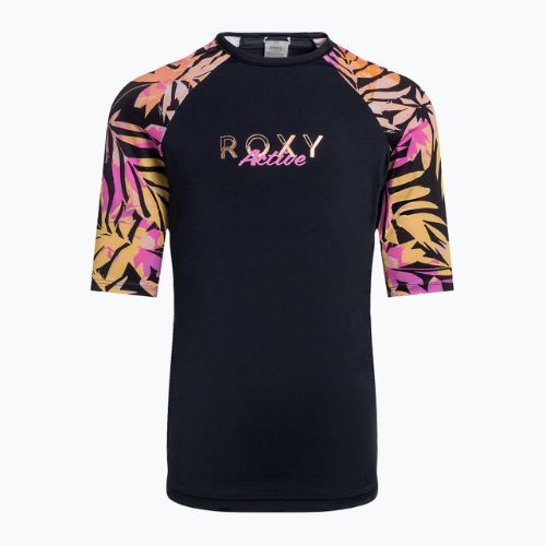 Dětské plavecké tričko ROXY Active Joy Lycra 2021 anthracite zebra jungle girl