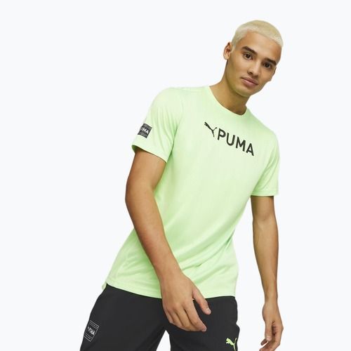 Pánské tréninkové tričko PUMA Fit Logo Cf Graphic green 523098 34