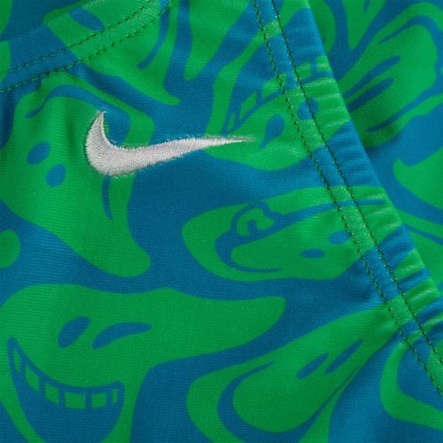 Dětské jednodílné plavky Nike Hydrastrong Multi Print Fastback zelené NESSD045-380