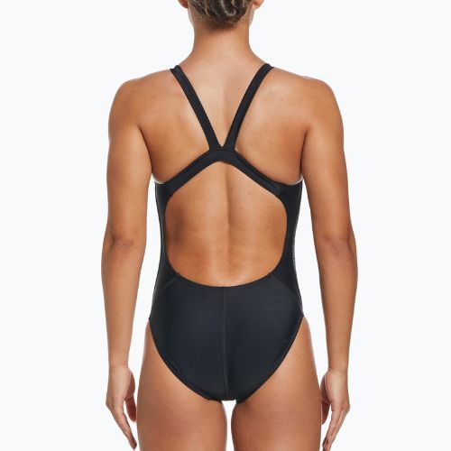 Dětské jednodílné plavky Nike Logo Tape Fastback černé NESSD190-001