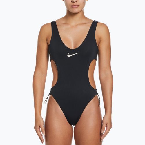Dámské jednodílné plavky Nike Wild černobílé NESSD255-001