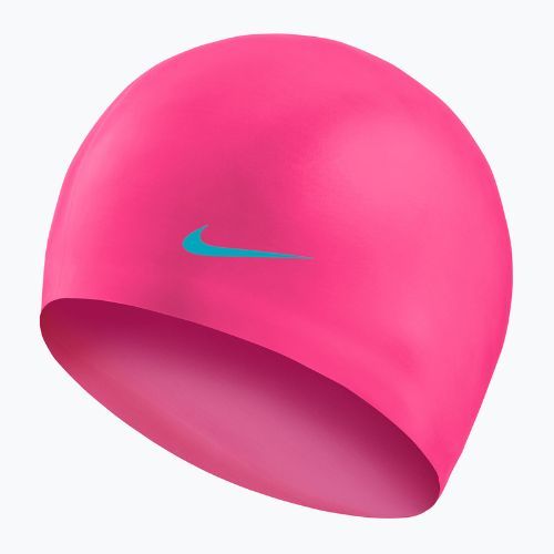 Dětská plavecká čepice Nike Solid Silicone růžová TESS0106-670
