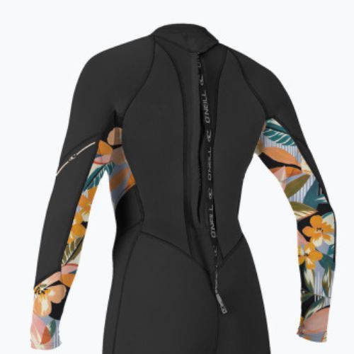 Dámský neopren O'Neill Bahia 3/2 Back Zip Full hw4/black/demiflor