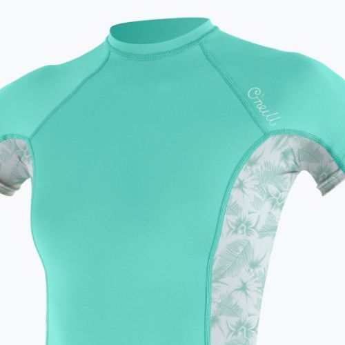 O'Neill Dámské plavecké tričko s bočním potiskem Rash Guard Turquoise 5405S