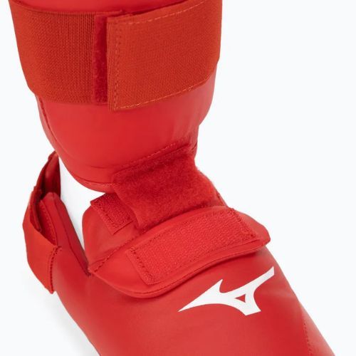 Mizuno Instep červené polstrované chrániče holeně a chodidla 23EHA10062