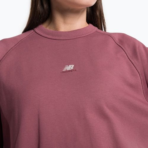 Dámská tréninková mikina New Balance Athletics Remastered French Terry Crewneck červená WT31500WAD