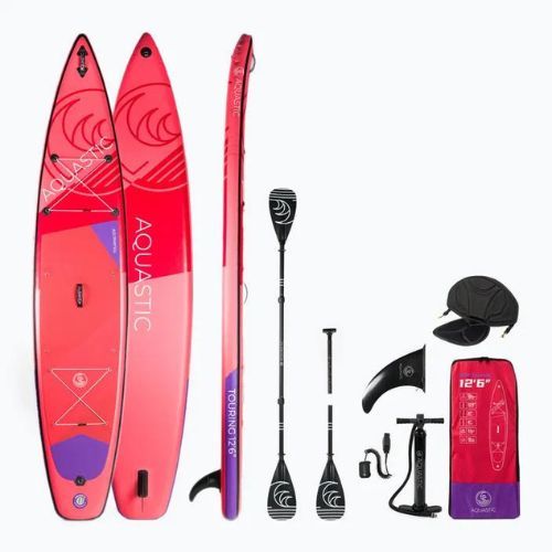 AQUASTIC Touring SUP prkno 12'6" červené AQS-SUP004