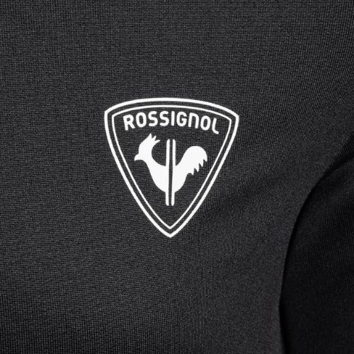 Rossignol Boy 1/2 Zip Warm Stretch dětská lyžařská mikina černá