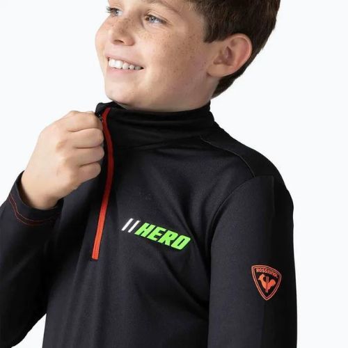 Rossignol Hero Warm Stretch dětská lyžařská mikina černá