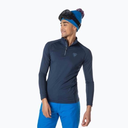 Pánská termoakční mikina Rossignol Classique 1/2 Zip dark navy